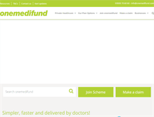 Tablet Screenshot of onemedifund.com